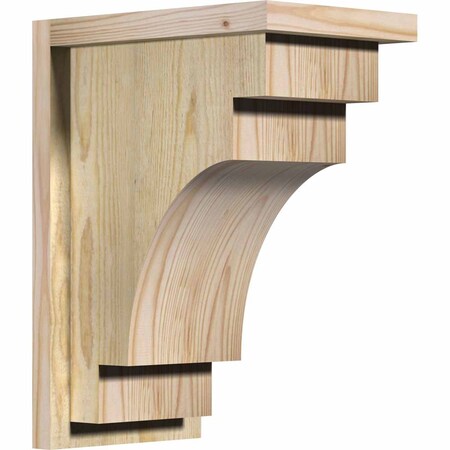 Ekena Millwork Mediterranean Rough Sawn Corbel w/Backplate, Douglas Fir, 8"W x 12"D x 16"H COR08X12X16MED01RDF
